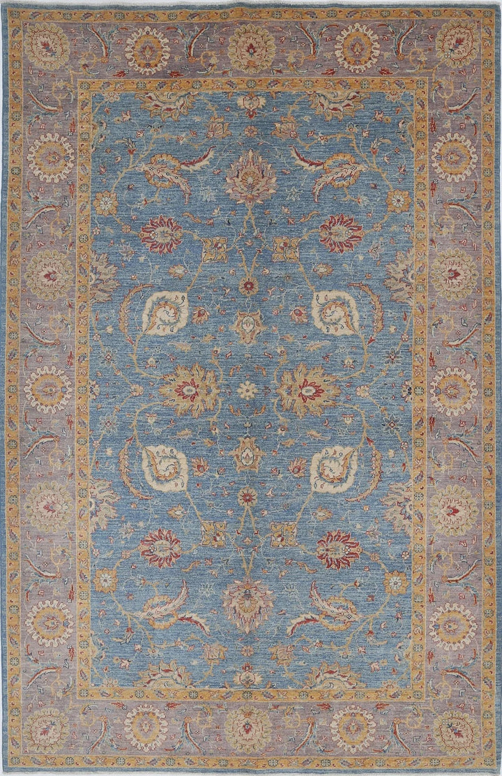 Afghan Ziegler Rug 6' 6" x 10' 2" Hand-Knotted | No. AT35985