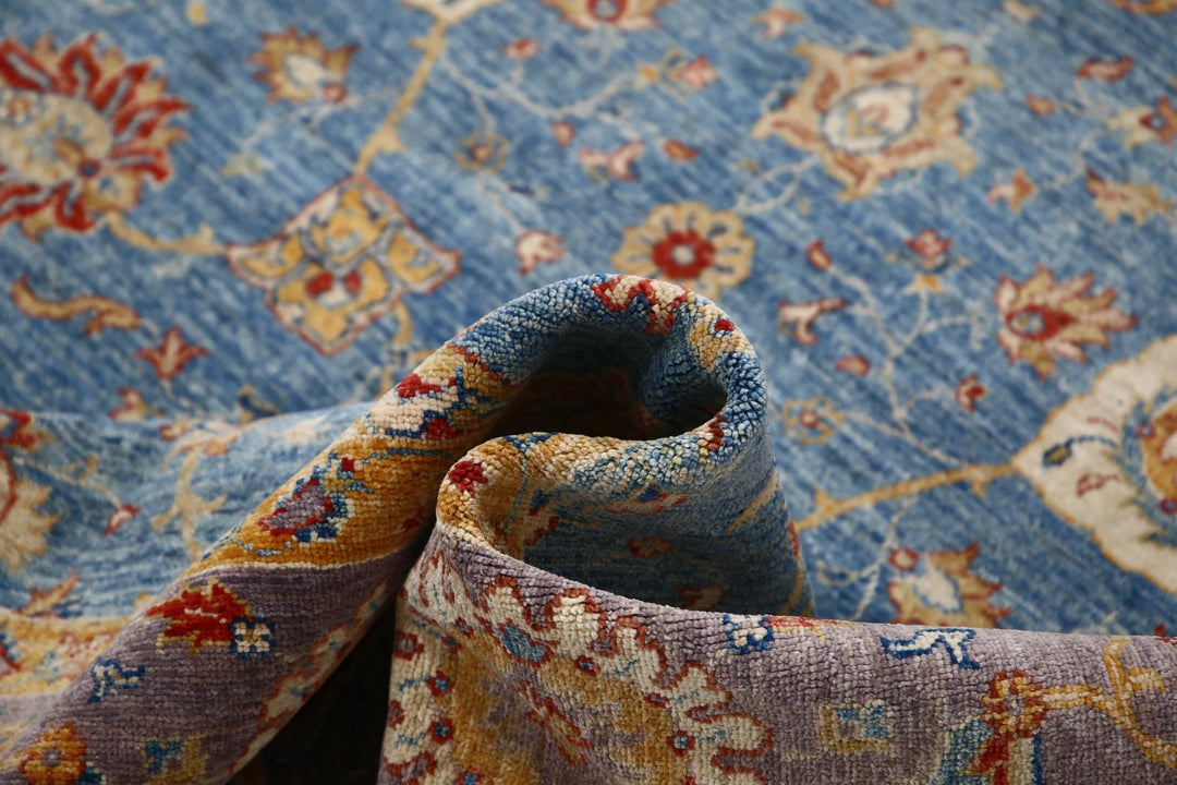 Afghan Ziegler Rug 6' 6" x 10' 2" Hand-Knotted | No. AT35985