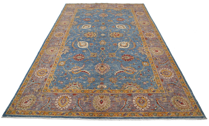 Afghan Ziegler Rug 6' 6" x 10' 2" Hand-Knotted | No. AT35985
