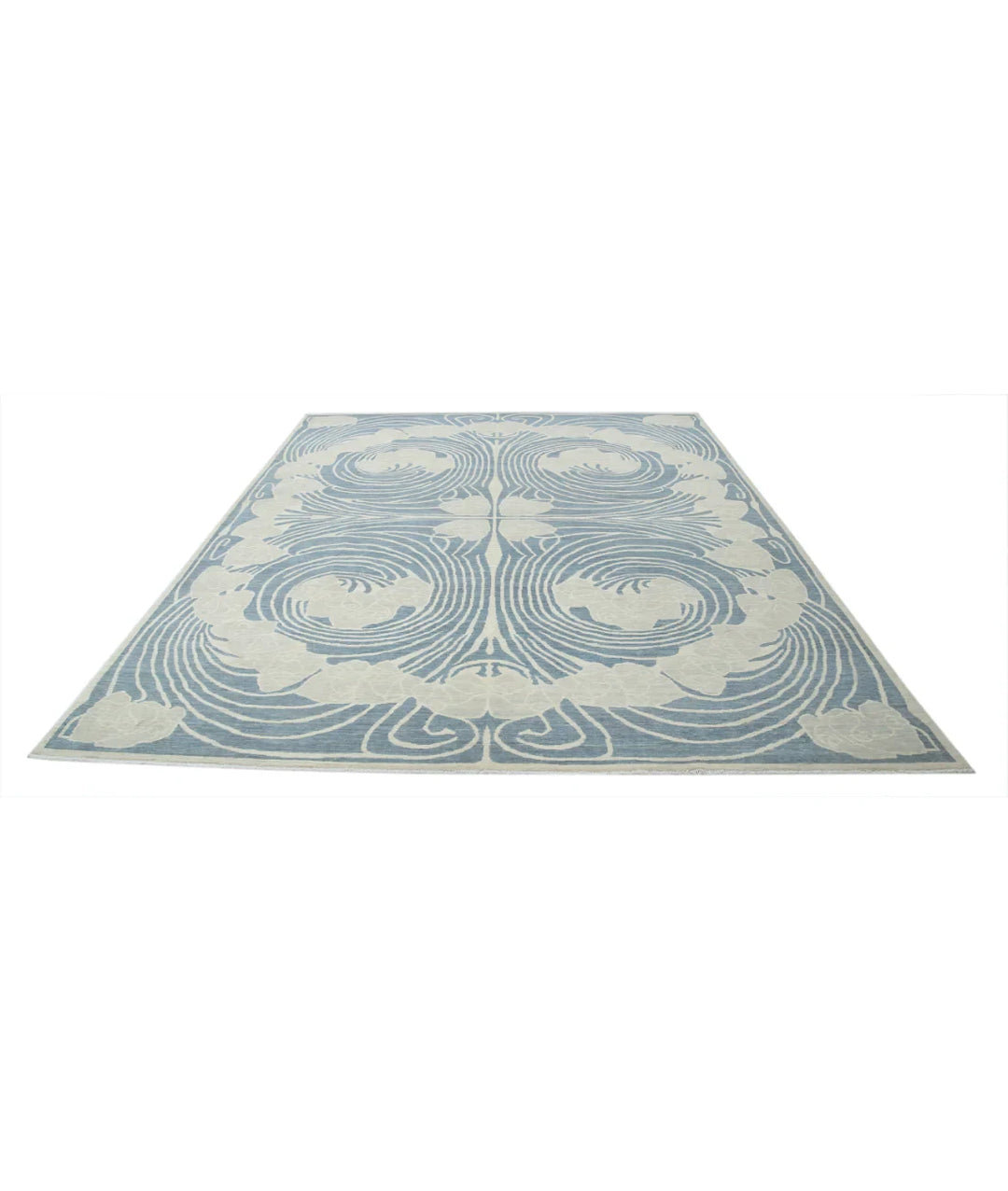 Grey Afghan Oriental Rug 8' 0" x 10' 1" Hand-Knotted | No. AT36083