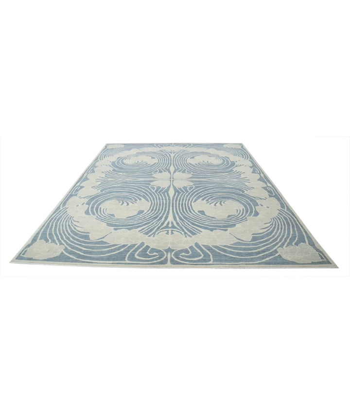 Grey Afghan Oriental Rug 8' 0" x 10' 1" Hand-Knotted | No. AT36083