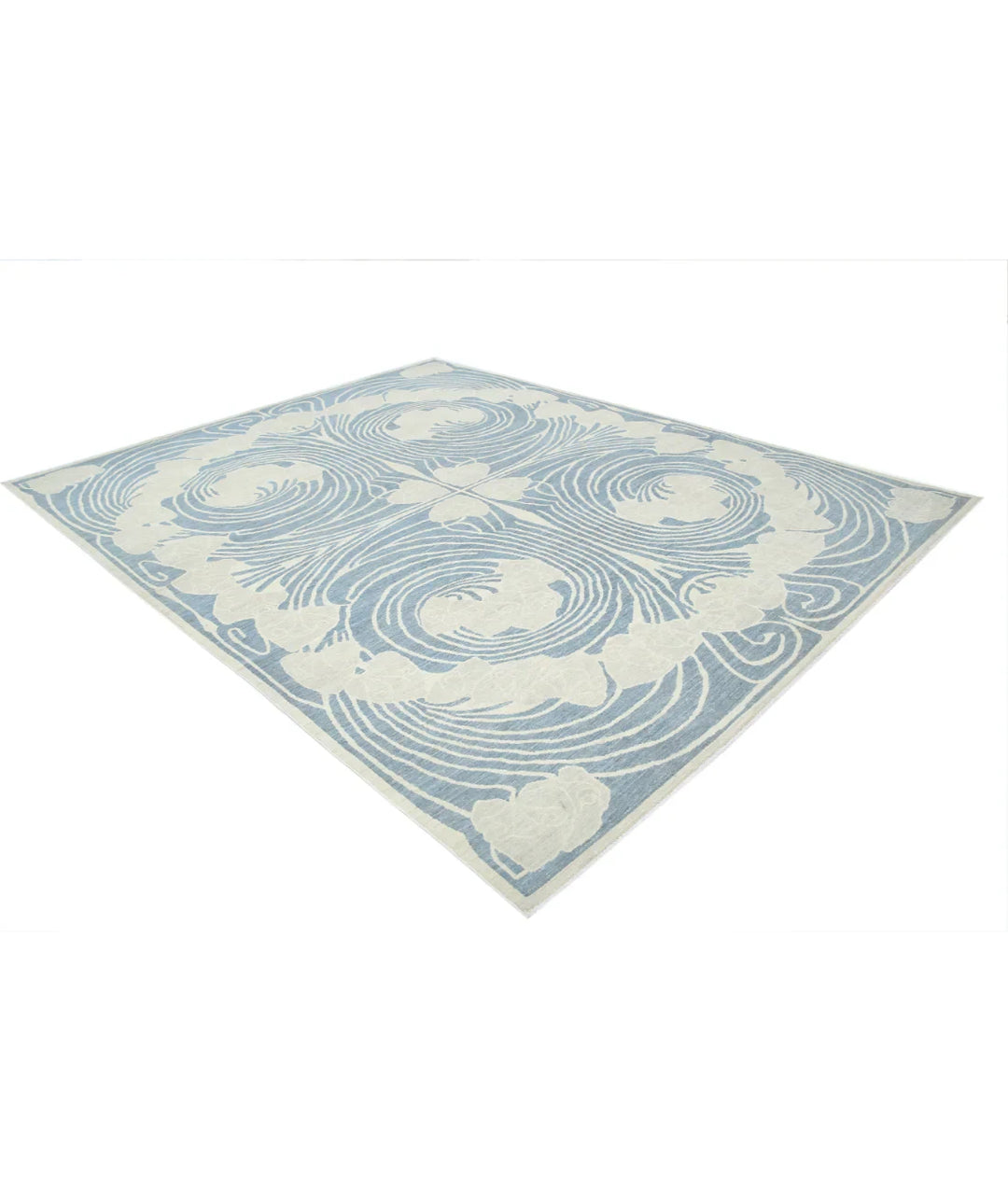 Grey Afghan Oriental Rug 8' 0" x 10' 1" Hand-Knotted | No. AT36083
