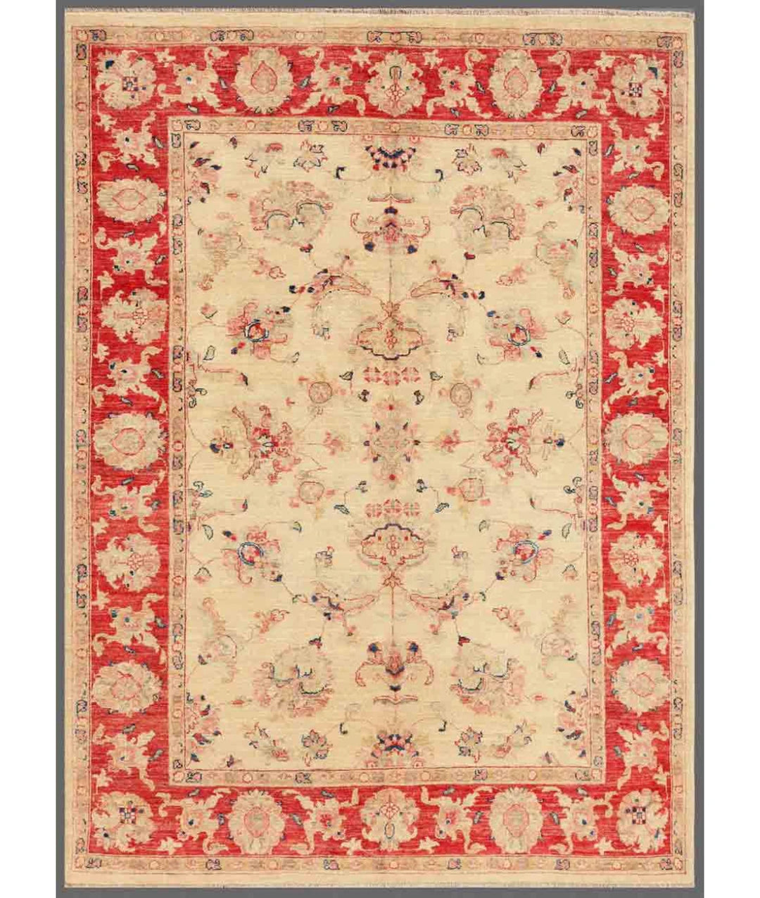 Afghan Ziegler Rug 5' 6" x 7' 3" Hand-Knotted | No. AT36106
