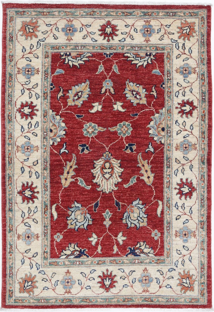 Afghan Ziegler Rug 2' 10" x 4' 2" Hand-Knotted | No. AT36200