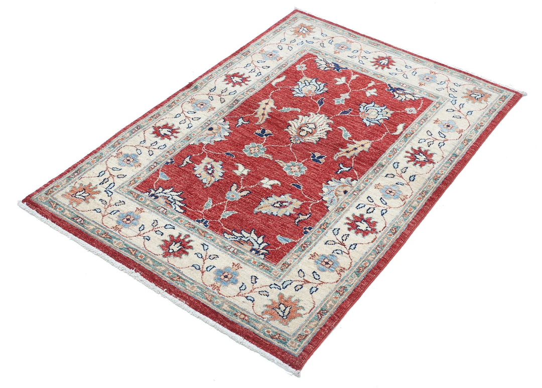 Afghan Ziegler Rug 2' 10" x 4' 2" Hand-Knotted | No. AT36200