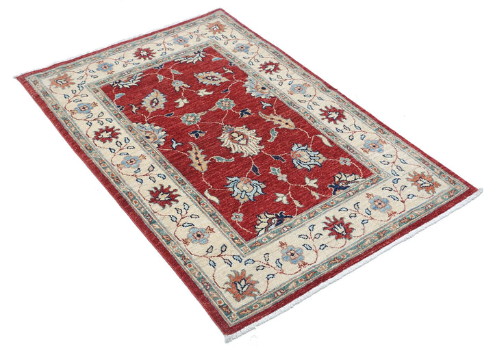 Afghan Ziegler Rug 2' 10" x 4' 2" Hand-Knotted | No. AT36200