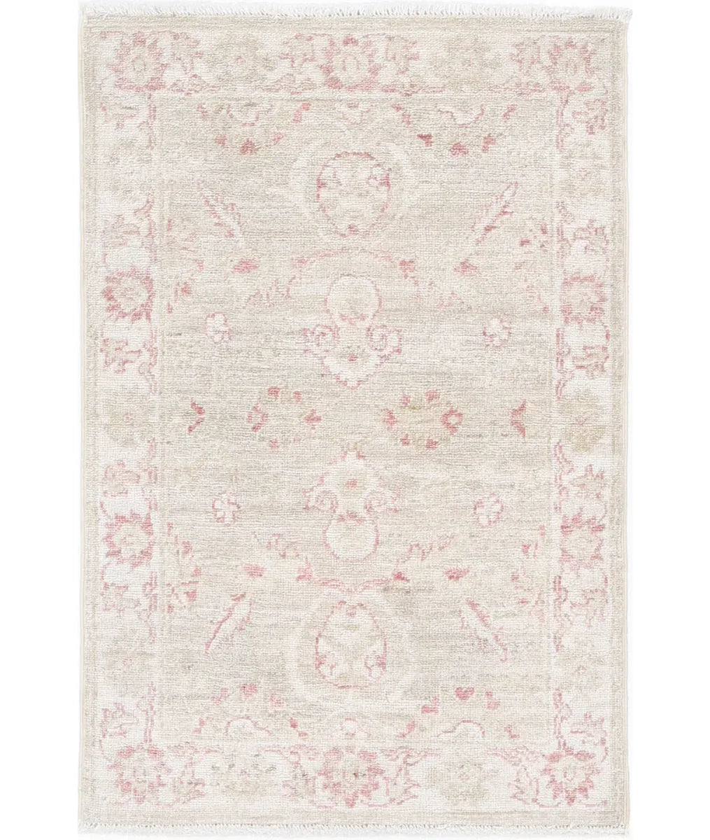 Beige Afghan Serenity Rug 2' 0" x 3' 1" Hand-Knotted | No. AT362160