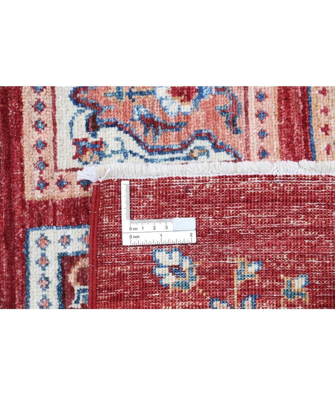 Red Afghan Bakhtiari Rug 5' 6" x 7' 6" Hand-Knotted | No. AT36222