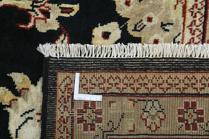 Black Indian Oriental Rug 9' 0" x 11' 11" Hand-Knotted | No. AT36253