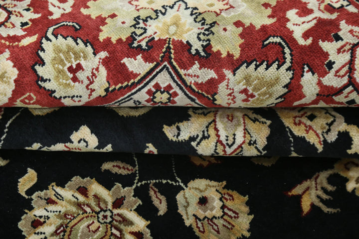 Black Indian Oriental Rug 9' 0" x 11' 11" Hand-Knotted view
