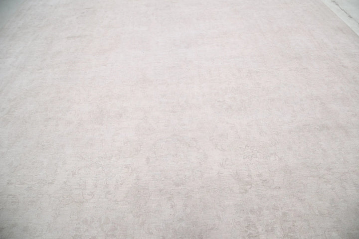 Ivory Afghan Serenity Rug 13' 0" x 16' 10" Hand-Knotted | No. AT36324