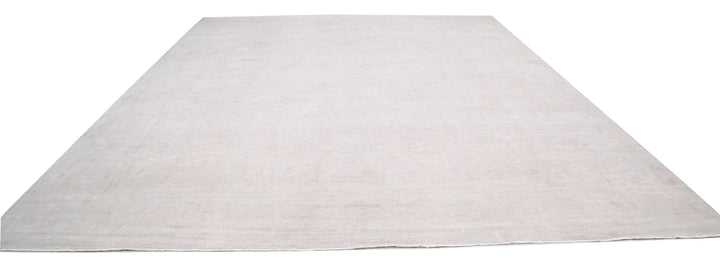 Ivory Afghan Serenity Rug 13' 0" x 16' 10" Hand-Knotted | No. AT36324