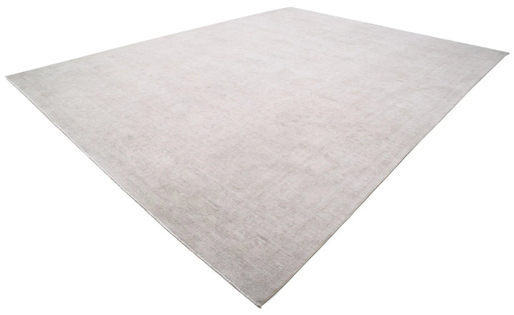 Ivory Afghan Serenity Rug 13' 0" x 16' 10" Hand-Knotted | No. AT36324