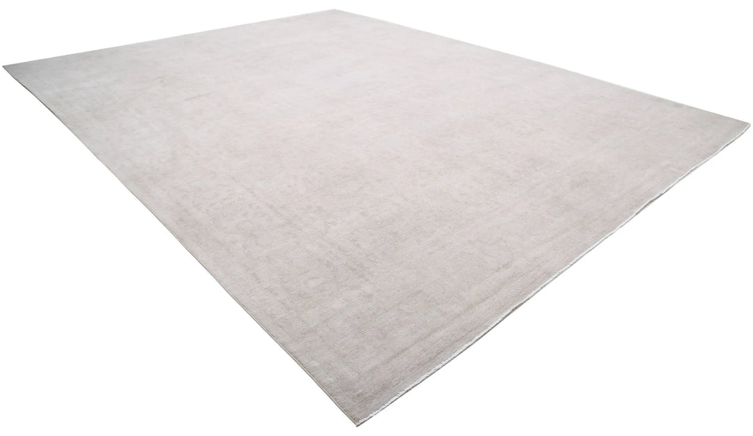 Ivory Afghan Serenity Rug 13' 0" x 16' 10" Hand-Knotted | No. AT36324