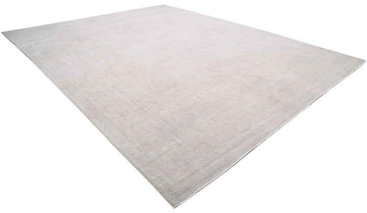 Ivory Afghan Serenity Rug 13' 0" x 16' 10" Hand-Knotted | No. AT36324