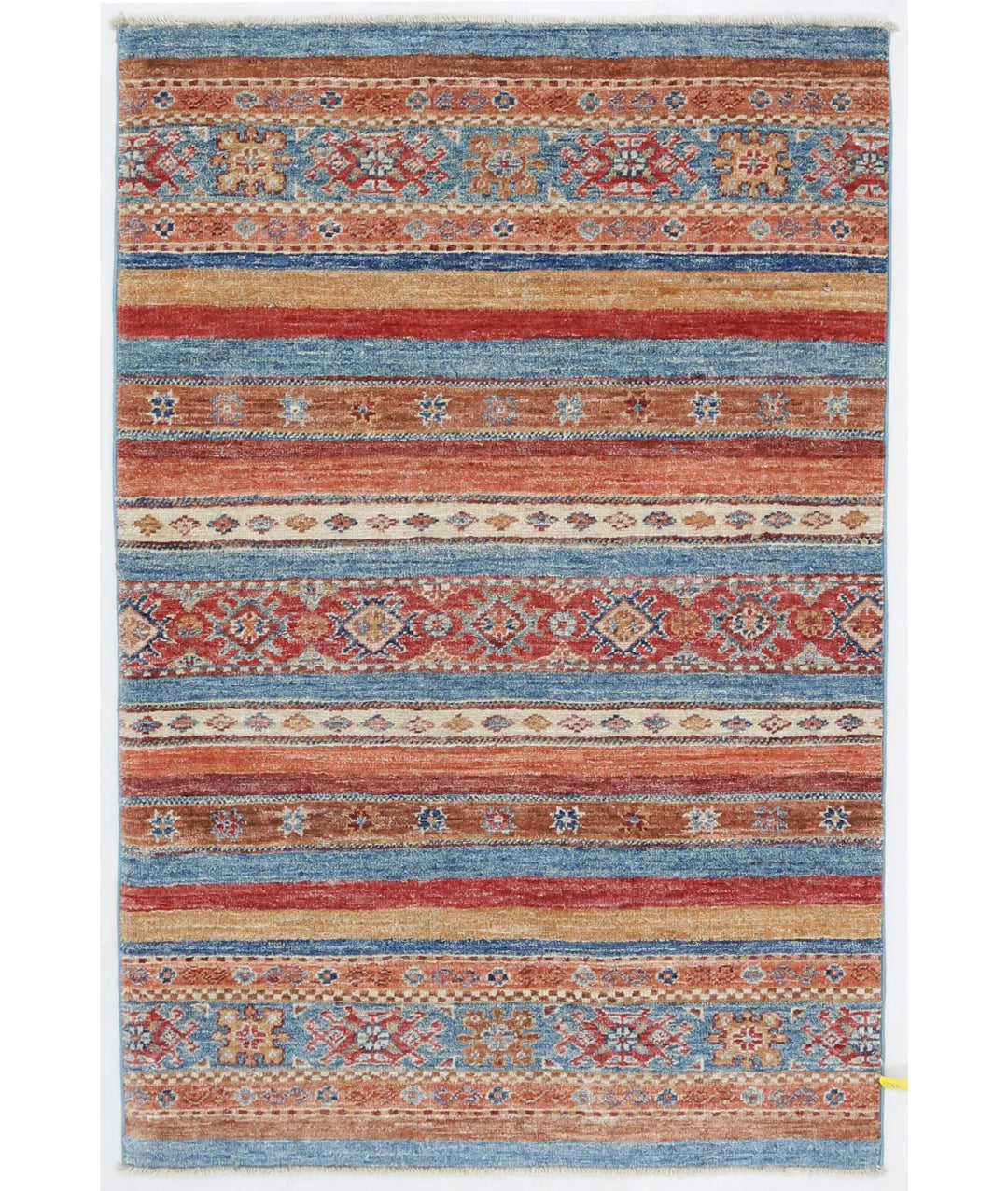 Afghan Khurjeen Rug 2' 7" x 3' 11" Hand-Knotted | No. AT363840