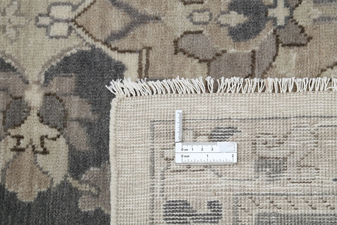 Grey Indian Farhan Rug 11' 9" x 17' 6" Hand-Knotted | No. AT36396
