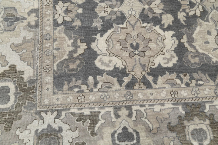 Grey Indian Farhan Rug 11' 9" x 17' 6" Hand-Knotted | No. AT36396