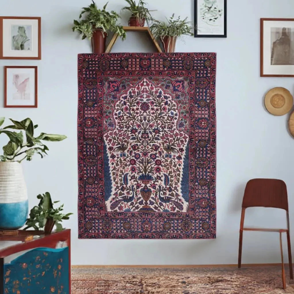 Persian Kerman Rug 4' 5" x 6' 1" Hand-Knotted | No. AT36400