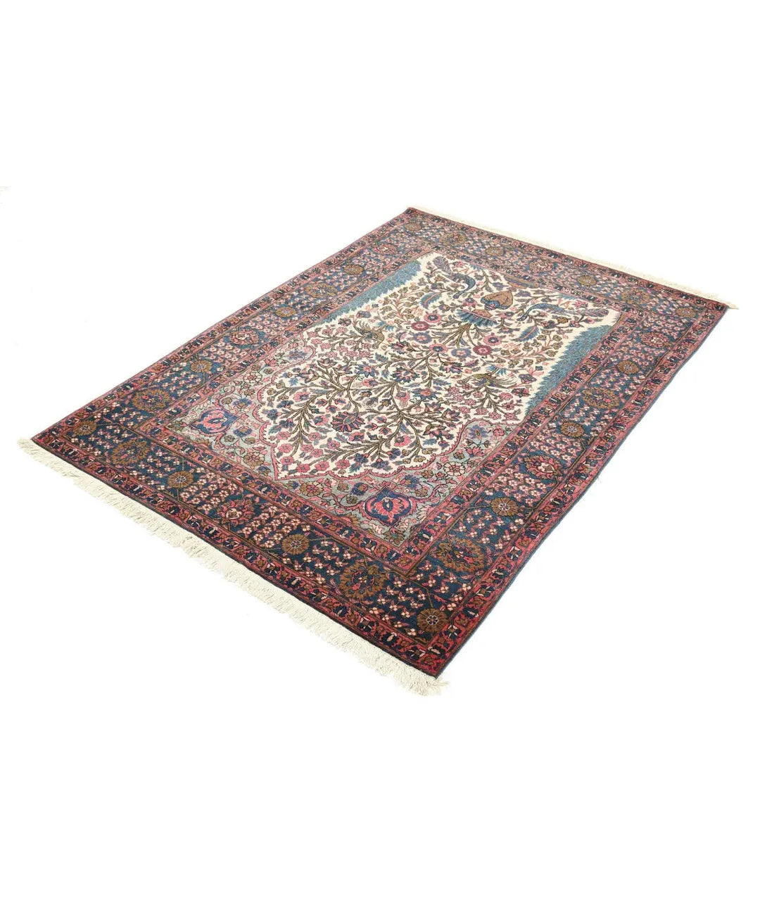 Persian Kerman Rug 4' 5" x 6' 1" Hand-Knotted | No. AT36400