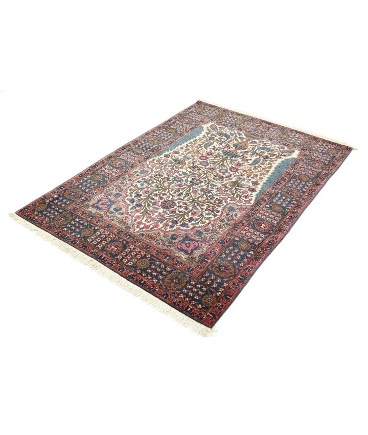 Persian Kerman Rug 4' 5" x 6' 1" Hand-Knotted | No. AT36400