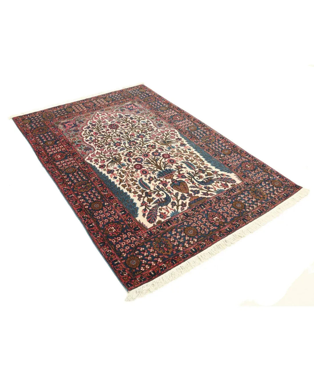 Persian Kerman Rug 4' 5" x 6' 1" Hand-Knotted | No. AT36400