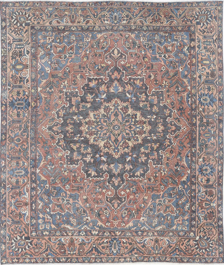 Persian Bakhtiari Vintage Rug 10' 0" x 11' 11" Hand-Knotted | No. AT36425