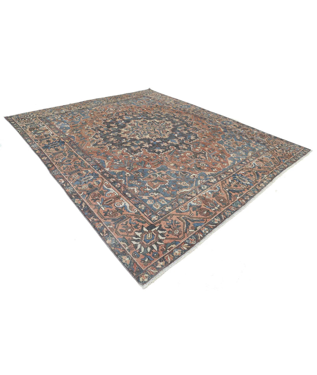 Persian Bakhtiari Vintage Rug 10' 0" x 11' 11" Hand-Knotted | No. AT36425