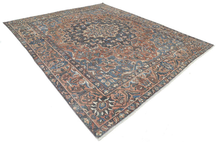 Persian Bakhtiari Vintage Rug 10' 0" x 11' 11" Hand-Knotted | No. AT36425
