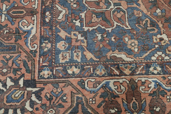 Persian Bakhtiari Vintage Rug 10' 0" x 11' 11" Hand-Knotted | No. AT36425