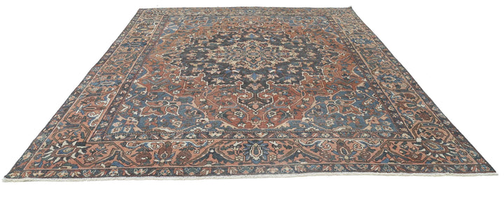 Persian Bakhtiari Vintage Rug 10' 0" x 11' 11" Hand-Knotted | No. AT36425