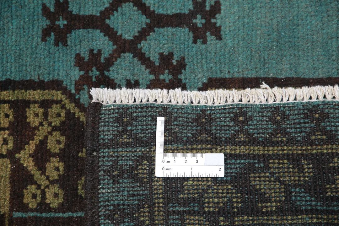 Afghan Akcha Revival Rug 6' 7" x 9' 4" Hand-Knotted | No. AT36452