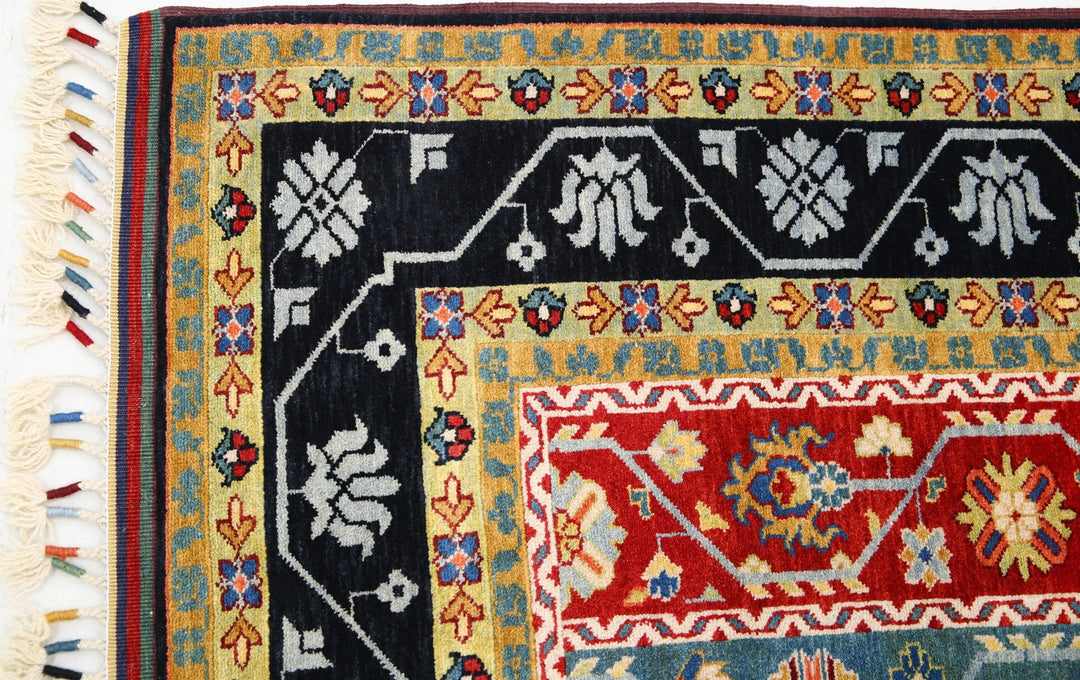 Afghan Shaal Rug 5' 1" x 6' 11" Hand-Knotted | No. AT36462