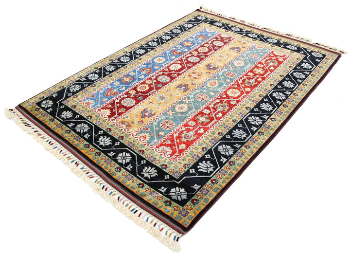 Afghan Shaal Rug 5' 1" x 6' 11" Hand-Knotted | No. AT36462