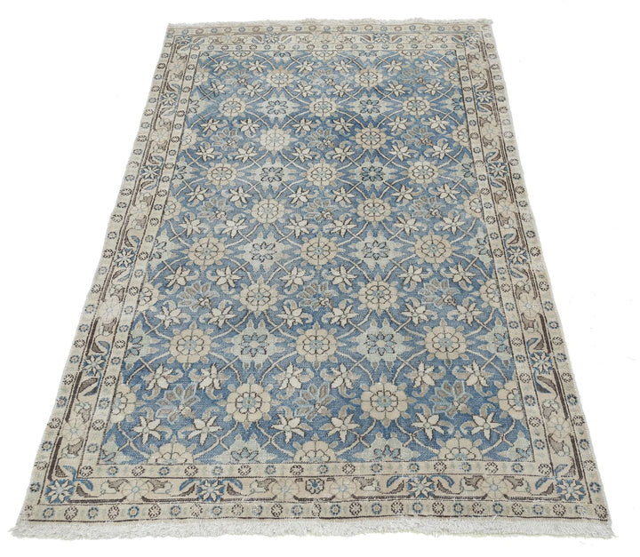 Persian Vintage Varamin Rug 3' 3" x 5' 0" Hand-Knotted | No. AT36463