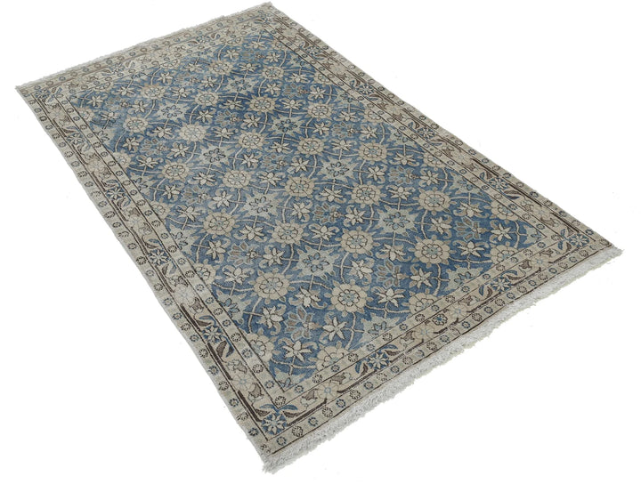 Persian Vintage Varamin Rug 3' 3" x 5' 0" Hand-Knotted | No. AT36463