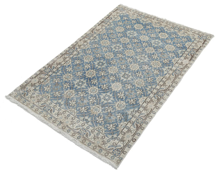 Persian Vintage Varamin Rug 3' 3" x 5' 0" Hand-Knotted | No. AT36463