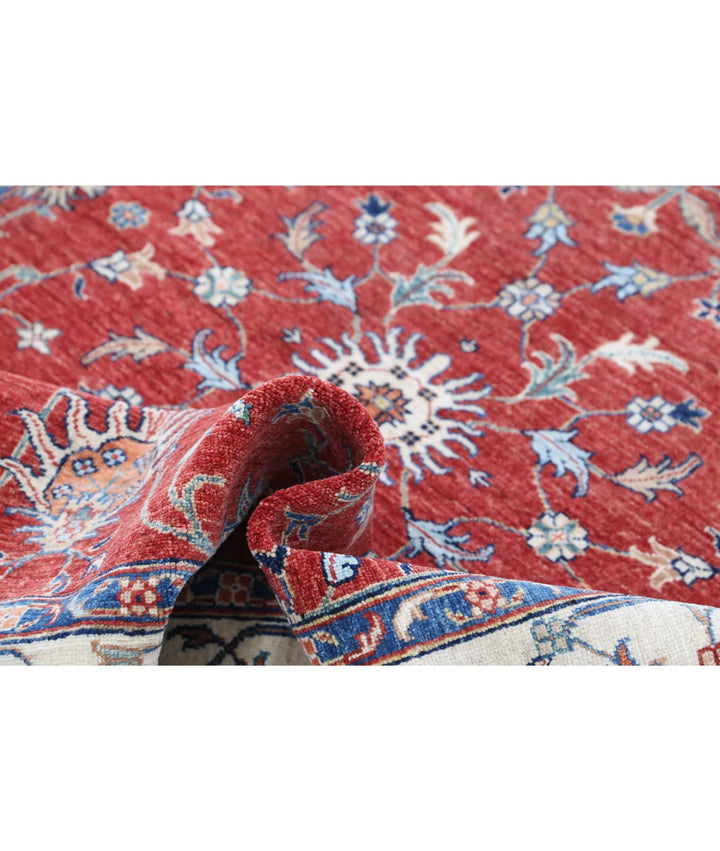 Afghan Ziegler Farhan Rug 4' 10" x 6' 9" Hand-Knotted | No. AT36475