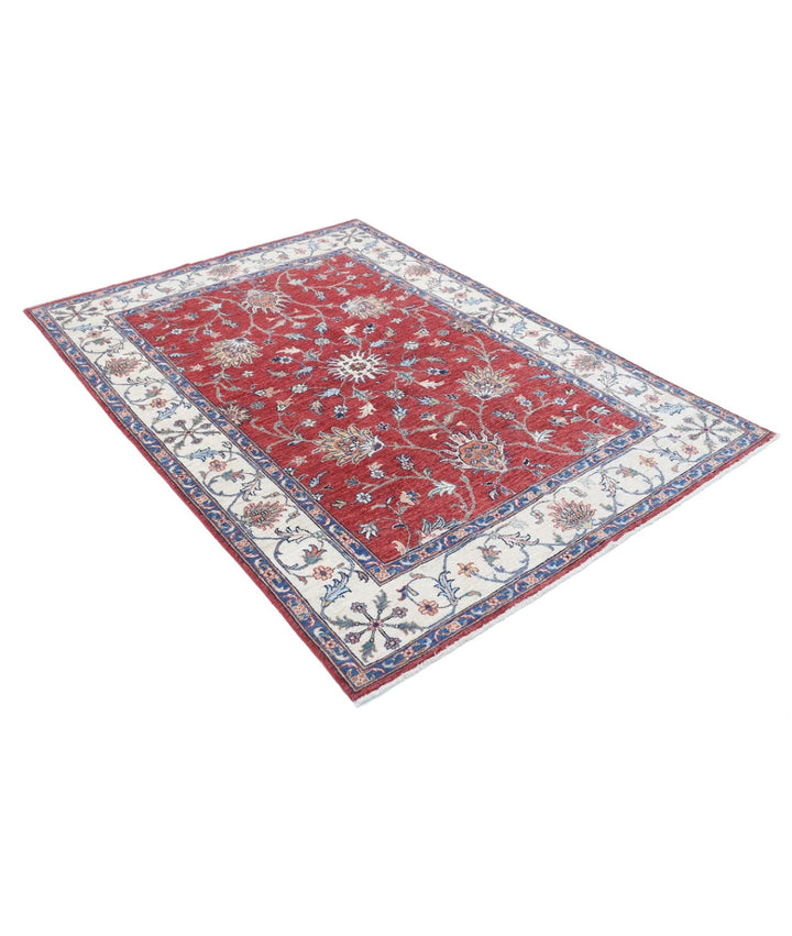 Afghan Ziegler Farhan Rug 4' 10" x 6' 9" Hand-Knotted | No. AT36475