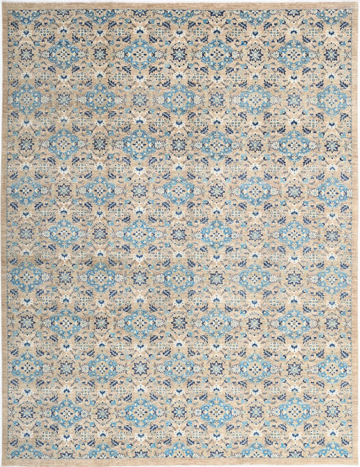 Afghan Art & Craft Rug 8' 10" x 11' 7" Hand-Knotted | No. AT36488
