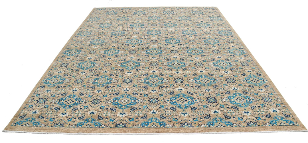Afghan Art & Craft Rug 8' 10" x 11' 7" Hand-Knotted | No. AT36488