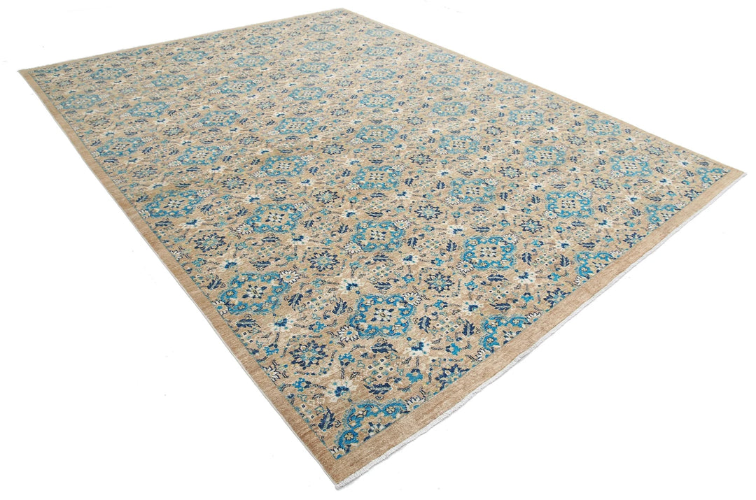 Afghan Art & Craft Rug 8' 10" x 11' 7" Hand-Knotted | No. AT36488