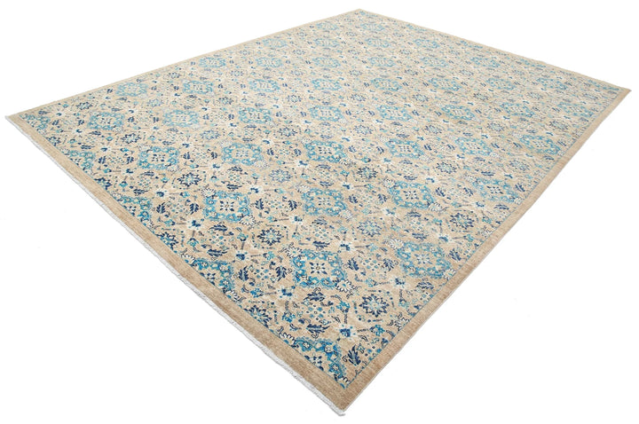 Afghan Art & Craft Rug 8' 10" x 11' 7" Hand-Knotted | No. AT36488