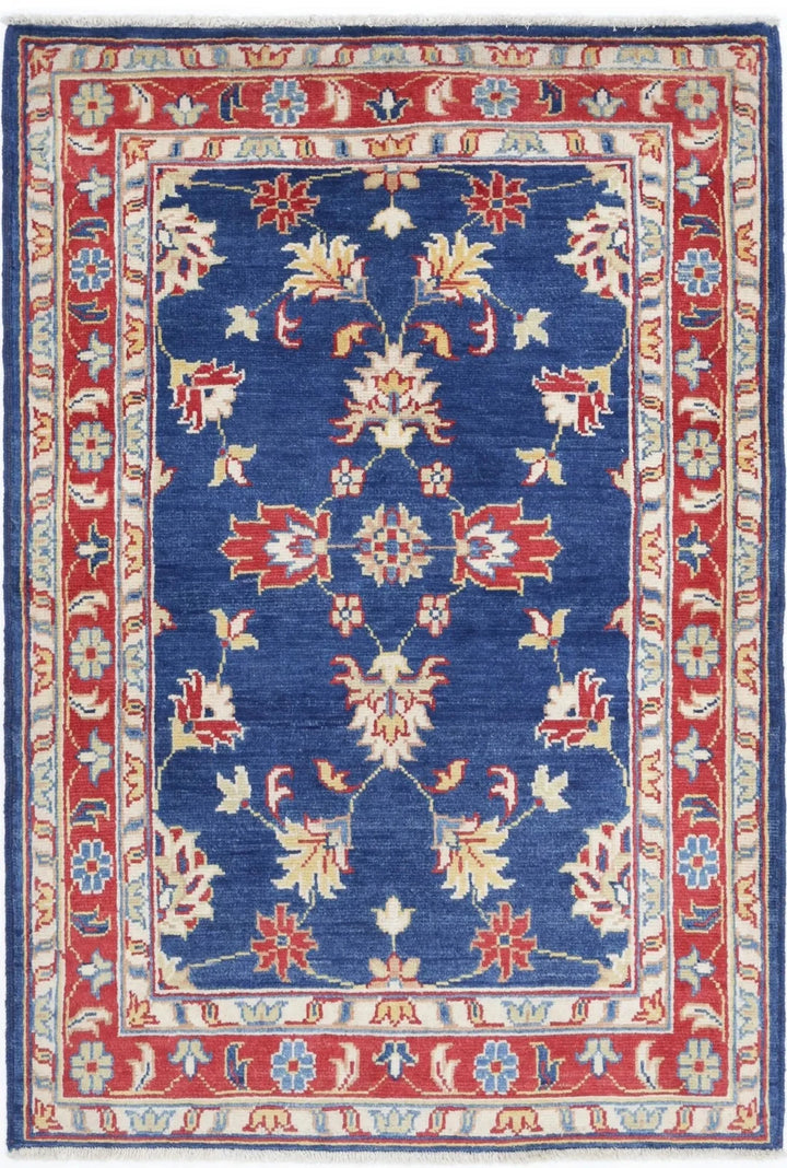 Afghan Ziegler Rug 3' 4" x 4' 11" Hand-Knotted | No. AT36504