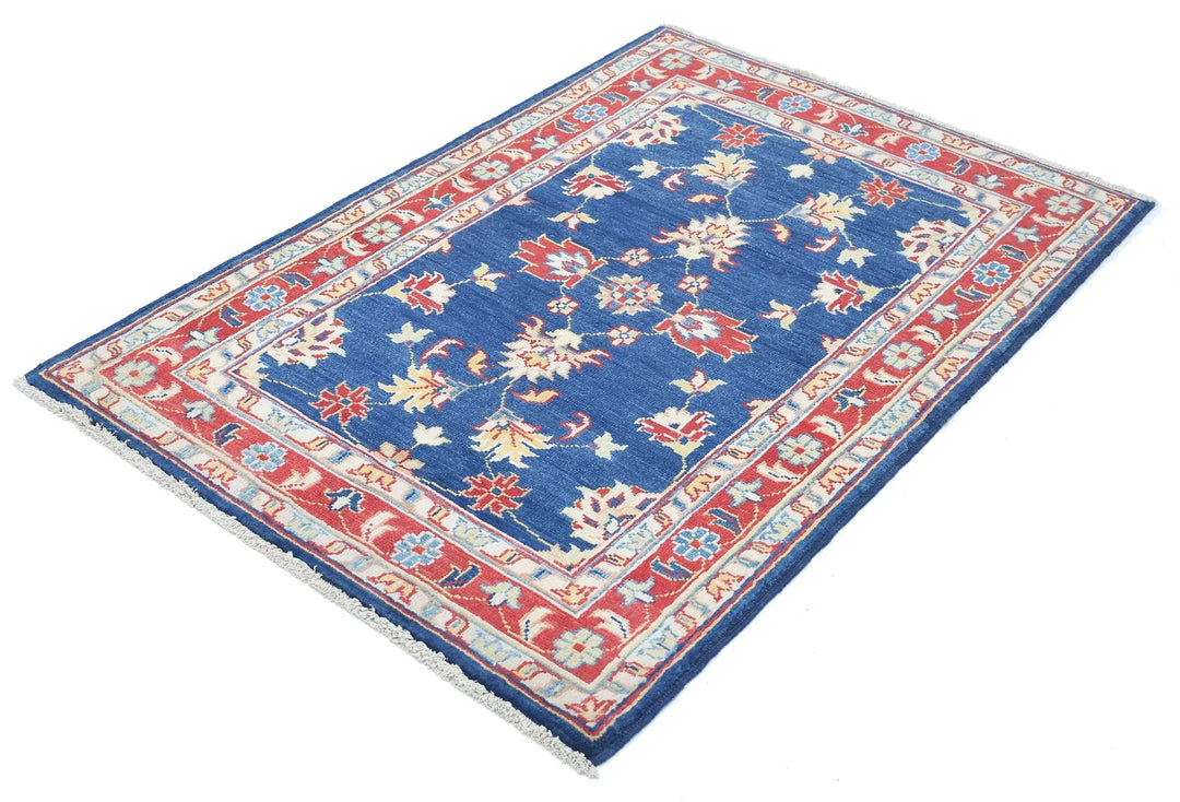 Afghan Ziegler Rug 3' 4" x 4' 11" Hand-Knotted | No. AT36504