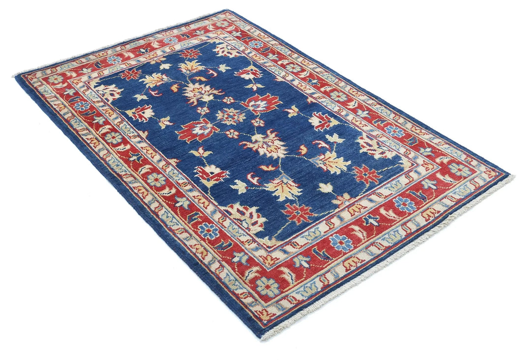Afghan Ziegler Rug 3' 4" x 4' 11" Hand-Knotted | No. AT36504