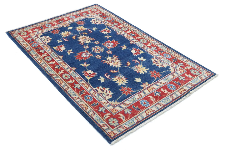 Afghan Ziegler Rug 3' 4" x 4' 11" Hand-Knotted | No. AT36504