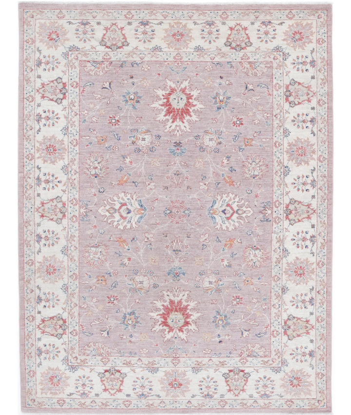 Afghan Ziegler Farhan Rug 4' 11" x 6' 6" Hand-Knotted | No. AT36583