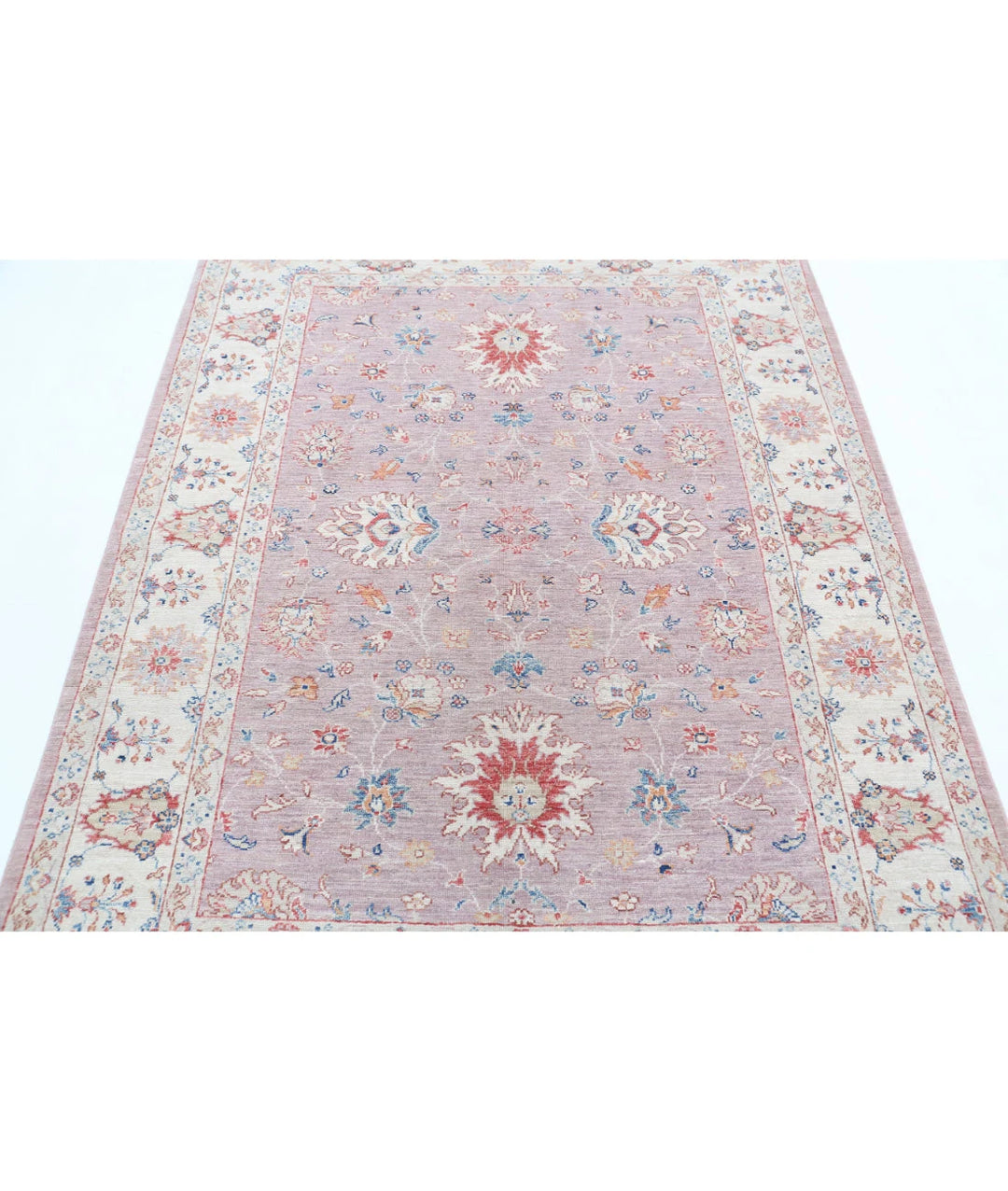 Afghan Ziegler Farhan Rug 4' 11" x 6' 6" Hand-Knotted | No. AT36583