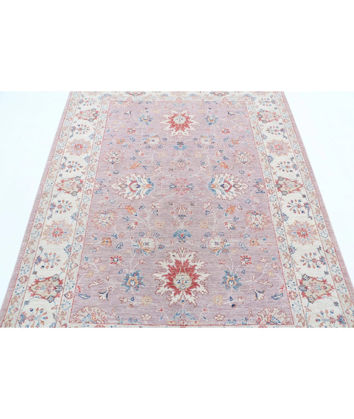 Afghan Ziegler Farhan Rug 4' 11" x 6' 6" Hand-Knotted | No. AT36583